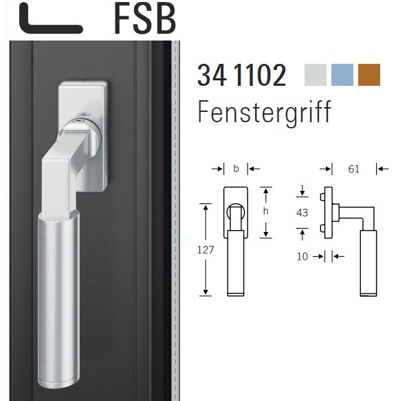 FSB 34 1102 Edelstahl Fenstergriff